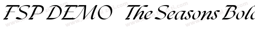 FSP DEMO   The Seasons Bold Italic字体转换